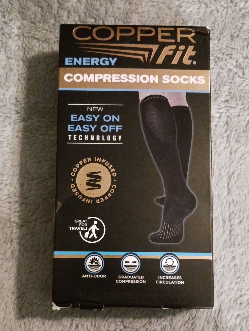 Unisex Copper Fit Energy Compression Socks